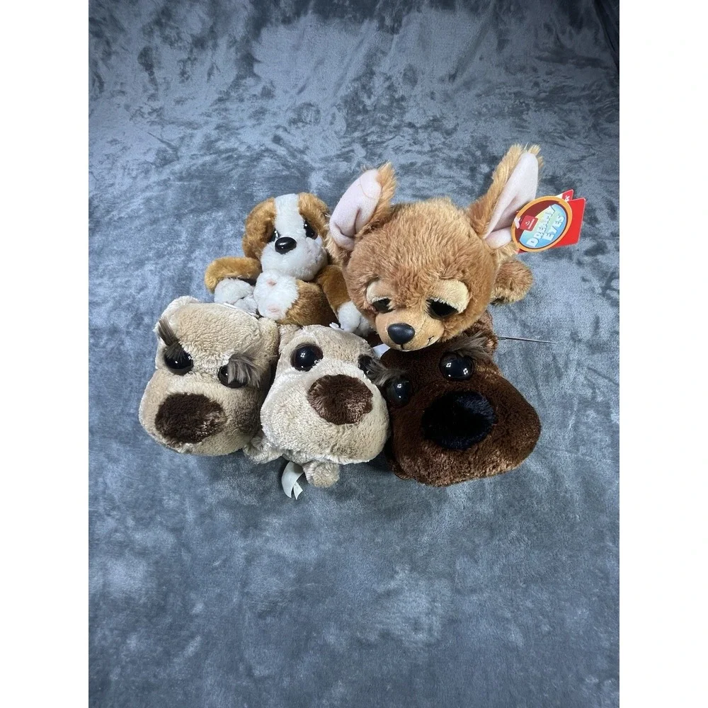 Vintage Plush Stuffed Animal Dogs Sad‎ Sam Chihuahua Caltoy Aurora Lot of 5 NEW